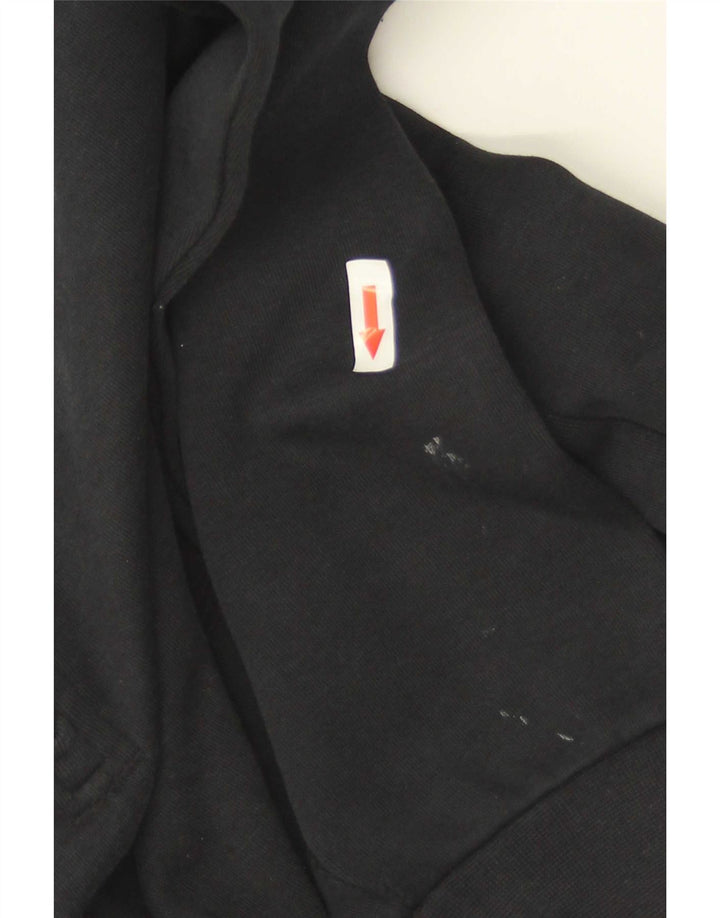 Felpa Nike da donna oversize con collo corto e zip, maglione UK 10 piccola nera