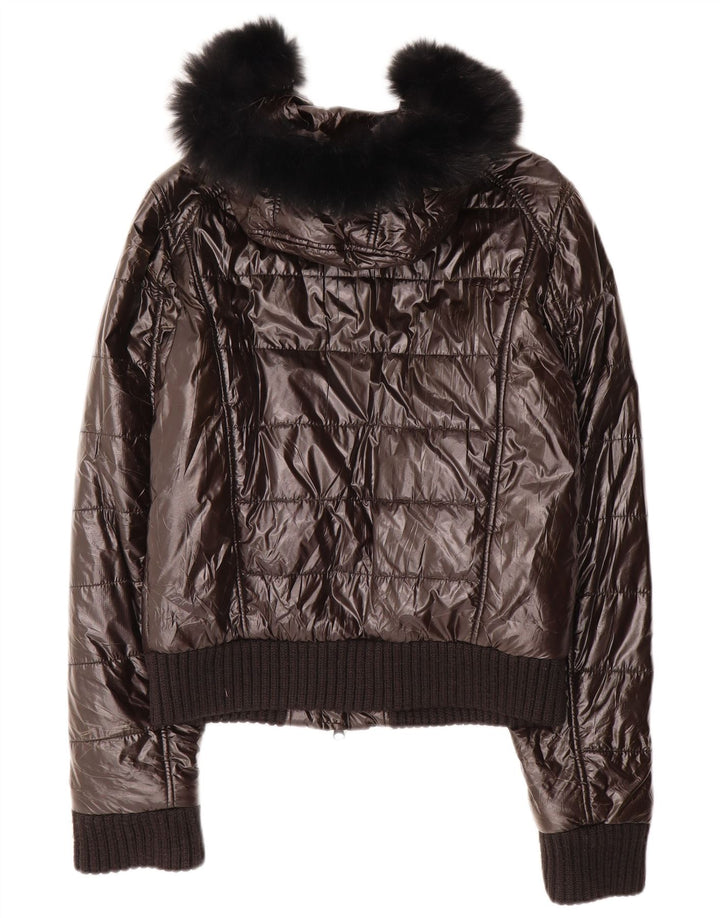 Giacca imbottita con cappuccio da donna Ellesse UK 14 media nera