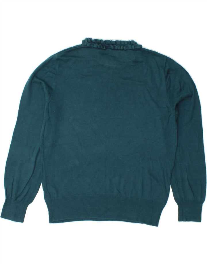 OASIS Womens Turtle Neck Jumper Sweater UK 14 Large Green Cotton Vintage Oasis and Second-Hand Oasis from Messina Hembry 