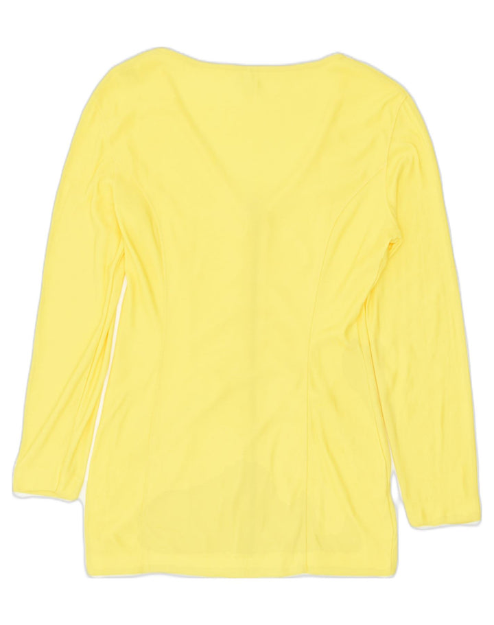 BENETTON Womens Blazer Jacket UK 6 XS Yellow Polyamide | Vintage Benetton | Thrift | Second-Hand Benetton | Used Clothing | Messina Hembry 