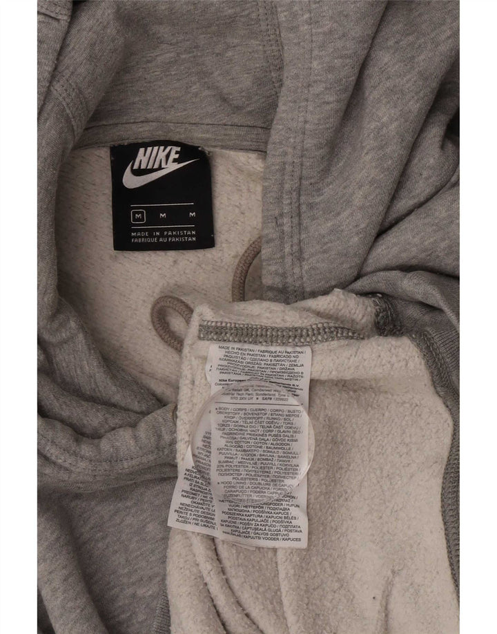 Felpa con cappuccio da uomo Nike in cotone grigio medio