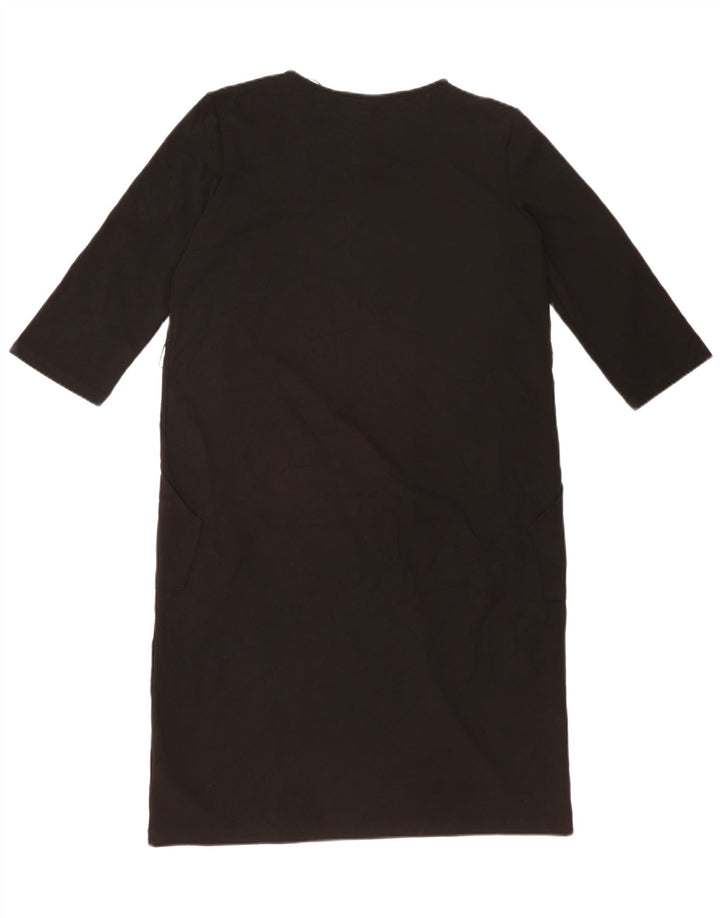 Abito a trapezio da donna ZARA con maniche a 3/4 UK 14 Large nero in poliestere