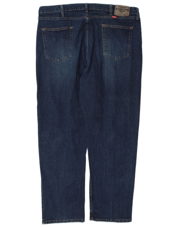 Jeans dritti da uomo Wrangler vestibilità rilassata W40 L30 cotone blu