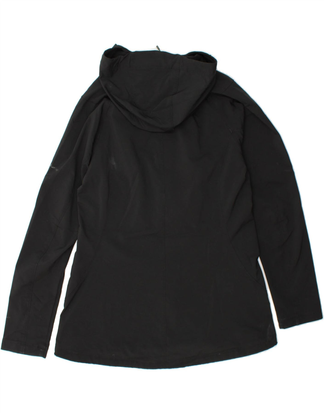 COLUMBIA Womens Hooded Windbreaker Jacket UK 16 Large Black Polyester Vintage Columbia and Second-Hand Columbia from Messina Hembry 