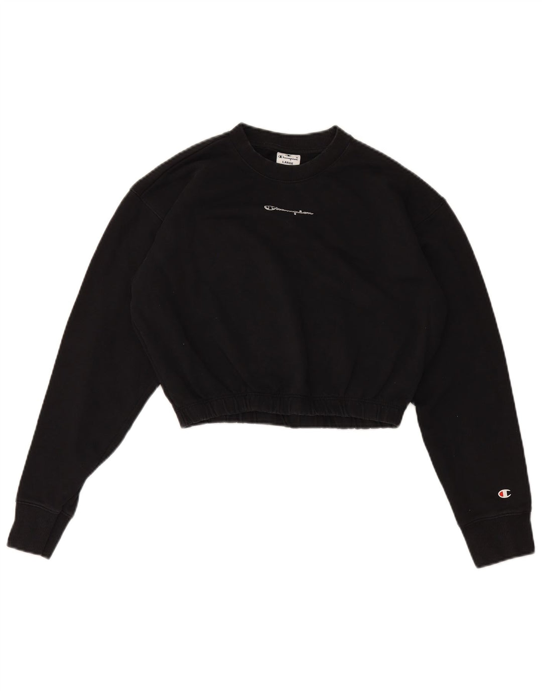 Felpa corta da donna con grafica Champion Champion UK 16 grande nera