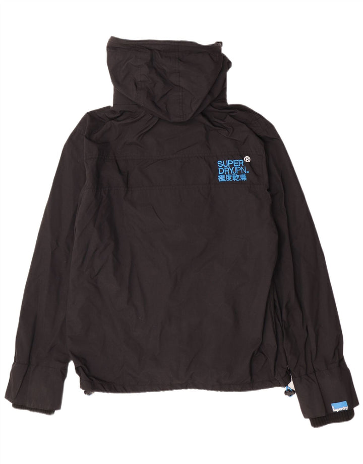 Giacca antipioggia da uomo con cappuccio Superdry Windcheater UK 40 Large Black Colourblock