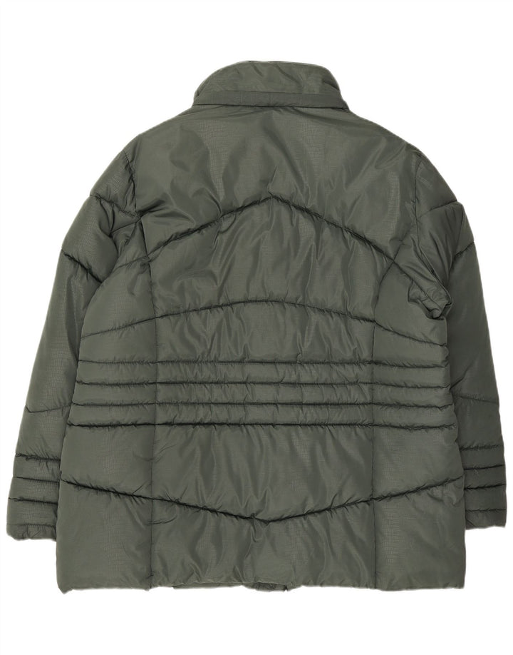 Giacca imbottita vintage da donna IT 55 3XL Verde poliestere