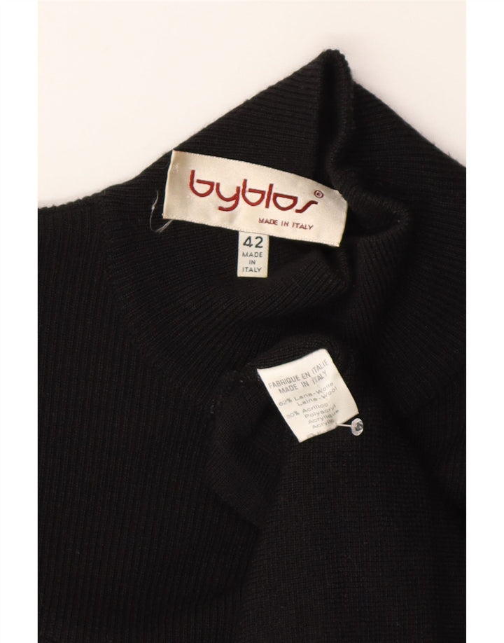 Abito maglione da donna a maniche lunghe Byblos IT 42 Lana nera media
