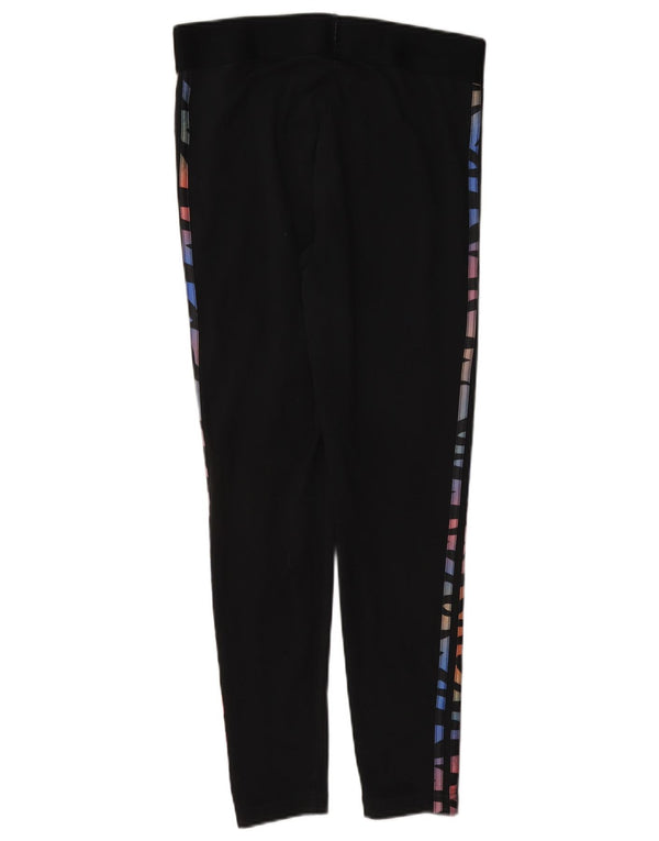 Leggings grafici da donna Adidas UK 12/14 cotone nero medio