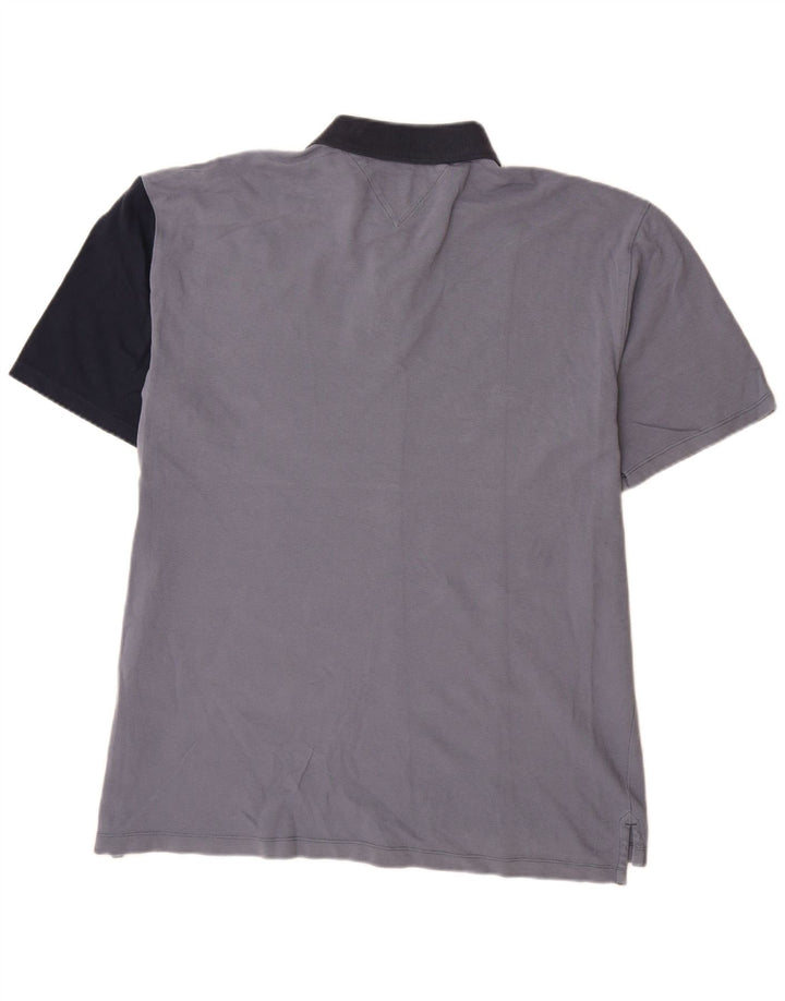 TOMMY HILFIGER Polo da uomo 2XL in cotone color block multicolore