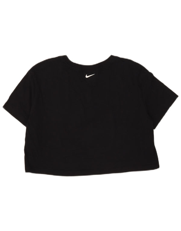 T-shirt corta da donna Nike UK 14 cotone medio nero