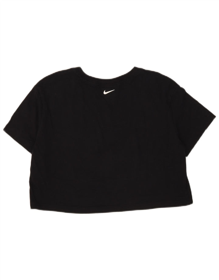 T-shirt corta da donna Nike UK 14 cotone medio nero