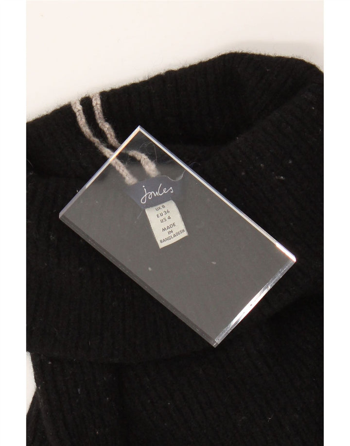 JOULES maglione maglione da donna con collo alto UK 8 piccolo nero