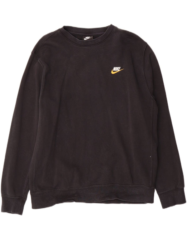 Felpa da uomo Nike Maglione grande in cotone nero
