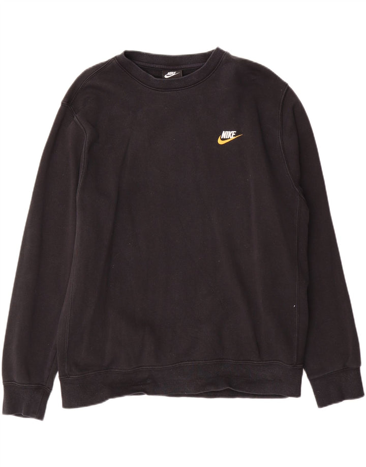 Felpa da uomo Nike Maglione grande in cotone nero