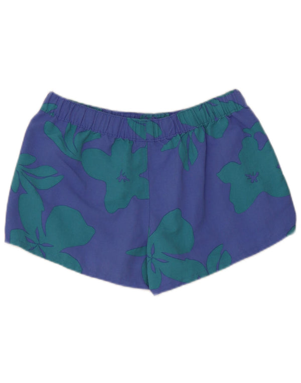Pantaloncini sportivi da donna Patagonia UK 10 piccoli nylon floreale blu