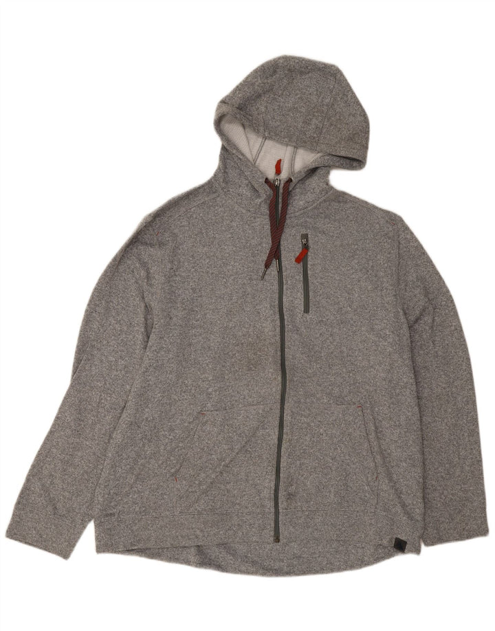 Felpa con cappuccio e zip da uomo L.L.Bean XL poliestere grigio