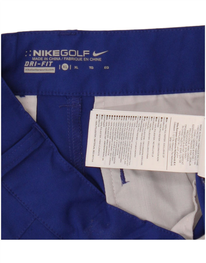 Pantaloni chino dritti Nike da uomo Dri Fit XL W34 L29 poliestere blu