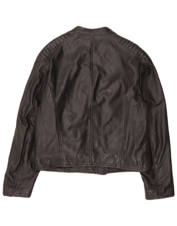 Giacca in pelle da uomo Basile UK 38 media nera