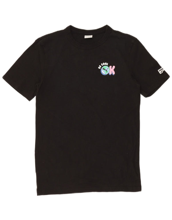 T-shirt grafica da uomo PUMA Top XS in cotone nero