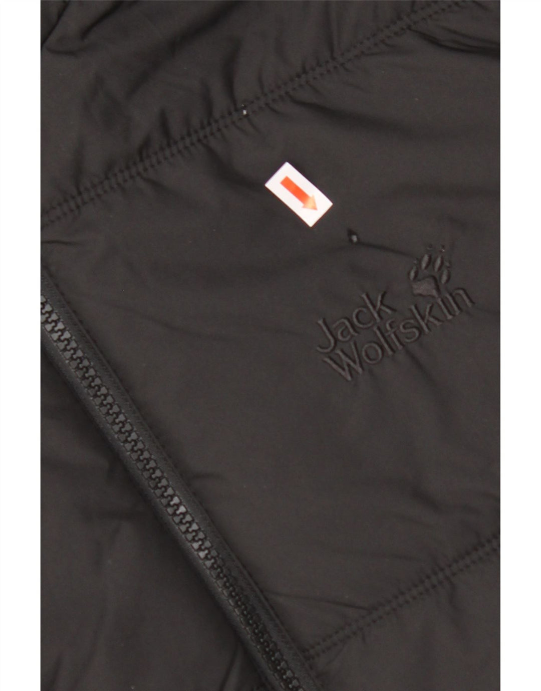 JACK WOLFSKIN Giacca imbottita con cappuccio da uomo UK 40 poliestere nero medio