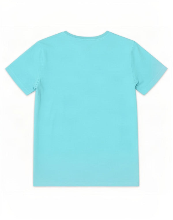 T-shirt grafica da donna Champion Top UK 14 grande cotone blu