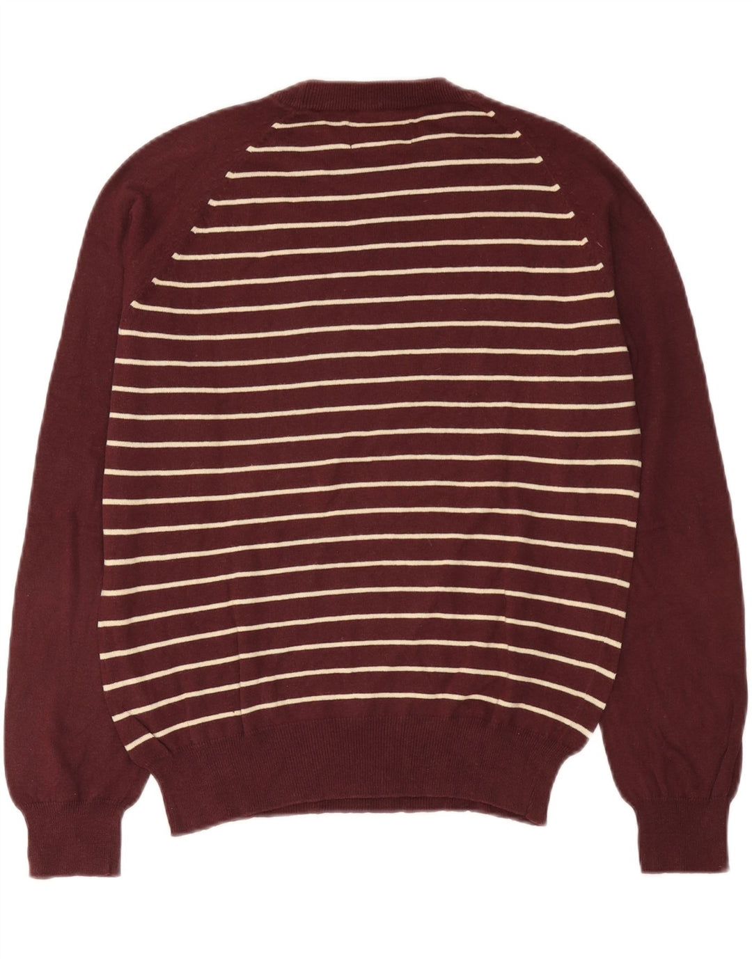 Foot Locker Maglione da uomo girocollo a righe bordeaux medio
