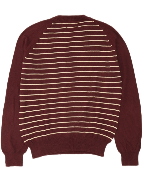Foot Locker Maglione da uomo girocollo a righe bordeaux medio