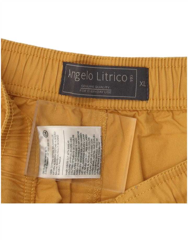 Pantaloncini Uomo Angelo Litrico XL W40 Cotone Giallo