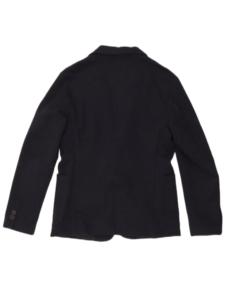 Giacca blazer da uomo a 2 bottoni Zara UK 38 poliestere blu navy medio