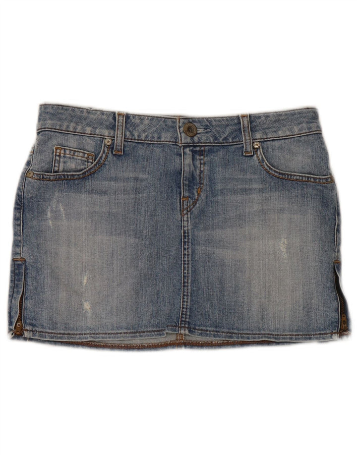 Guess Minigonna in denim a vita bassa da donna W29 in cotone blu medio