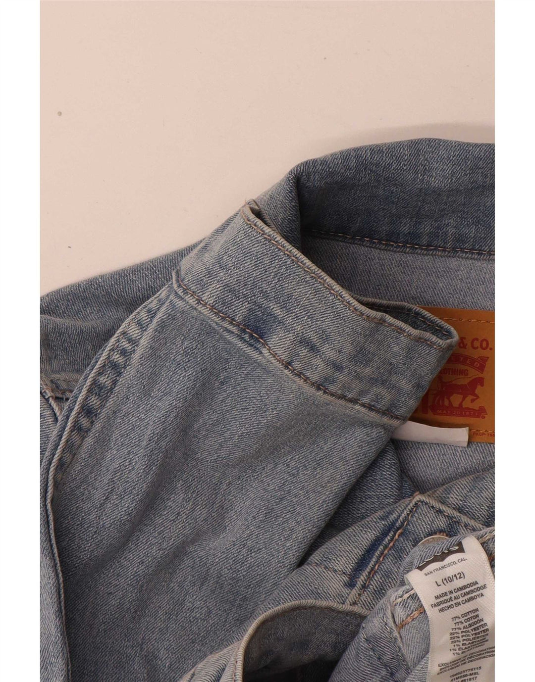 Giacca di jeans per ragazze Levi's 10-11 anni grande in cotone blu