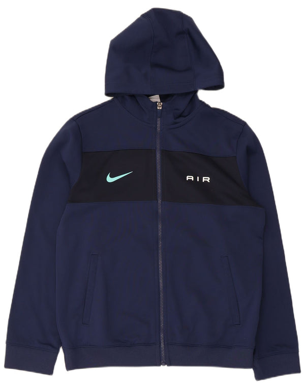 Felpa con cappuccio e zip Nike Dri Fit da ragazzo, 13-14 anni, XL, colore blu navy