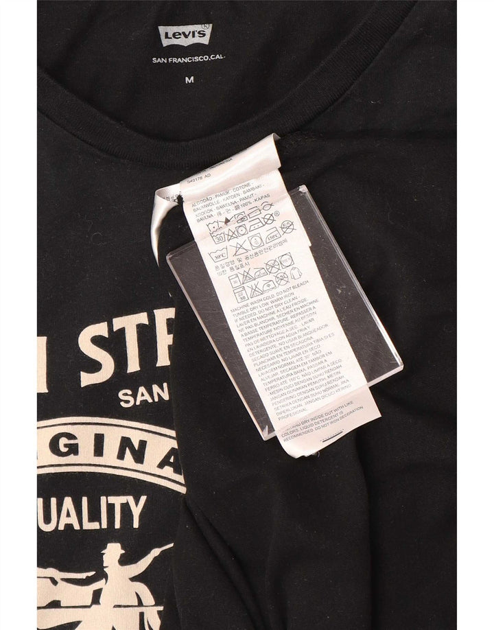 T-shirt grafica da uomo Levi's Top in cotone nero medio