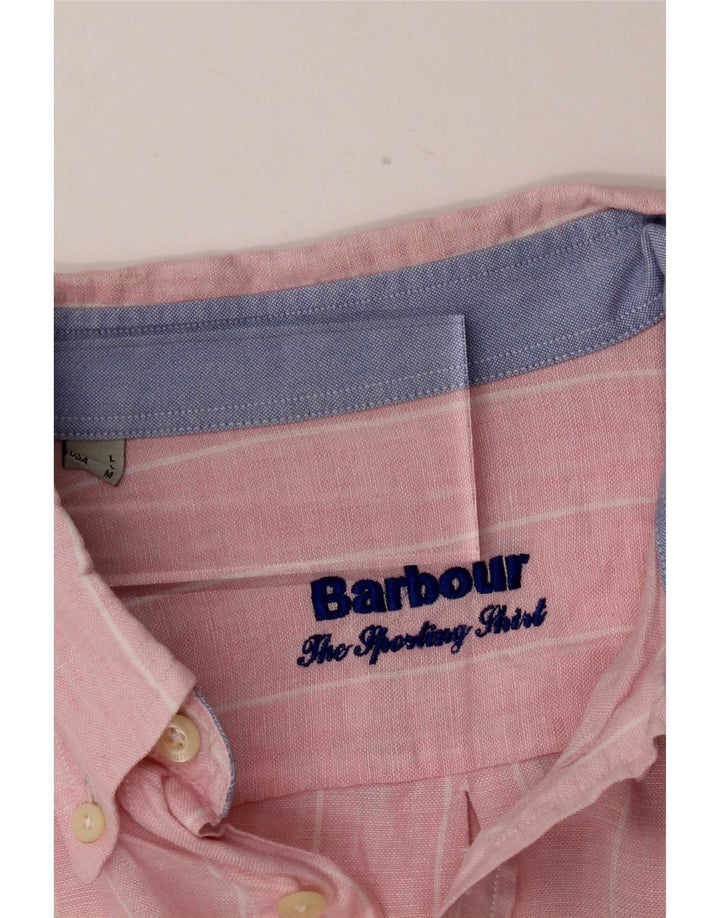 Camicia da uomo Barbour grande gessato rosa