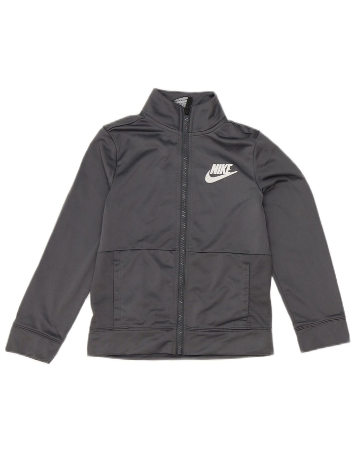 Giacca superiore della tuta da ragazzo Nike 6-7 anni, grande, in poliestere grigio