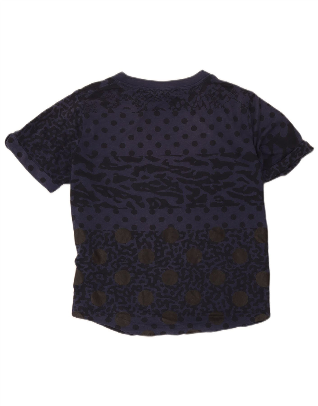 T-shirt Nike da donna con motivo astratto, taglia UK 14, colore blu navy medio