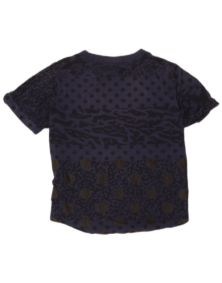 T-shirt Nike da donna con motivo astratto, taglia UK 14, colore blu navy medio