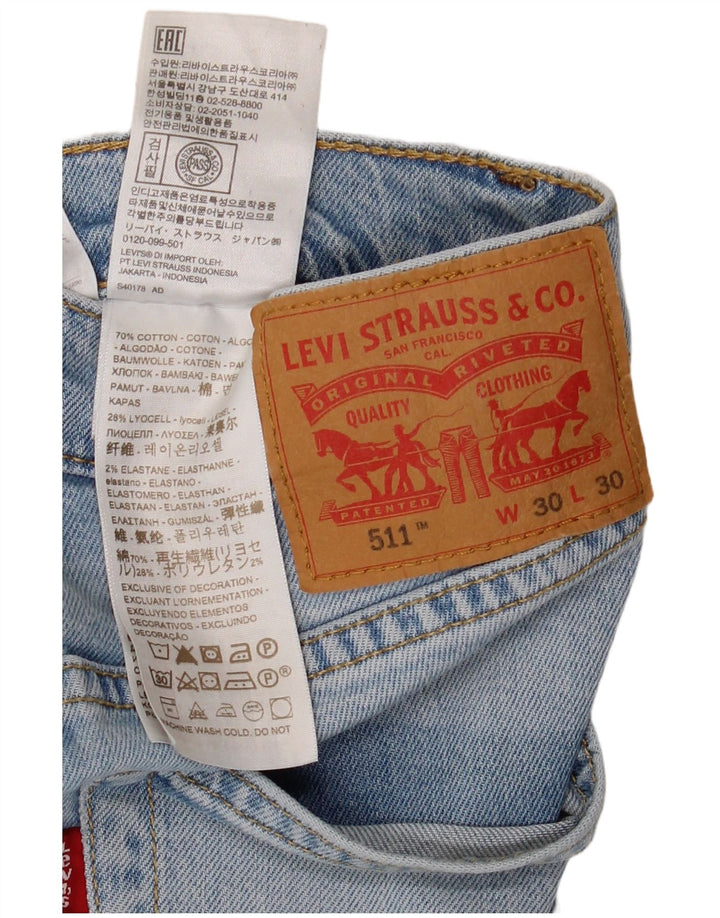 Jeans Levi's Uomo 511 Slim W30 L30 Cotone Blu