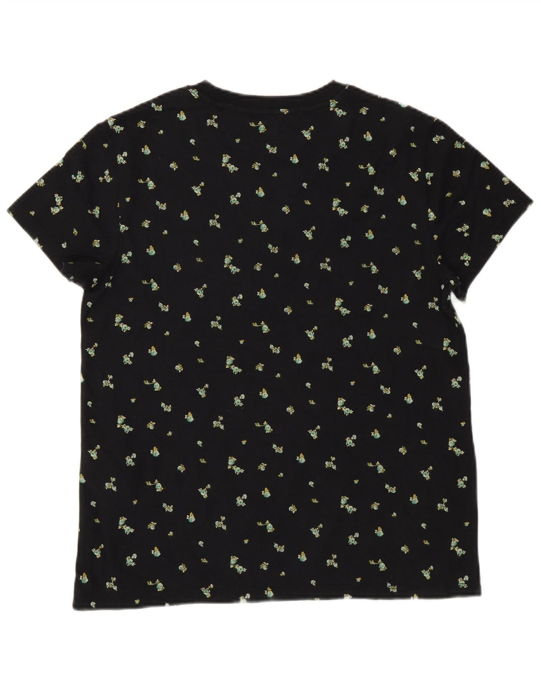 T-shirt grafica da donna LEVI'S Top UK 10 Piccolo fiore di cotone floreale nero