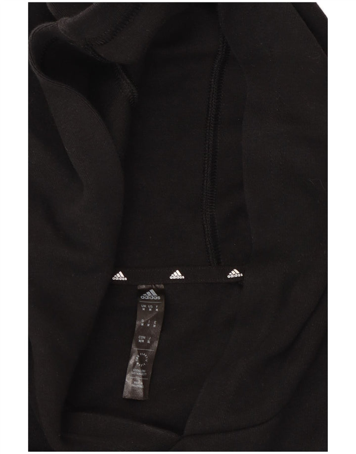 Maglione corto con cappuccio da donna ADIDAS UK 14 medio nero