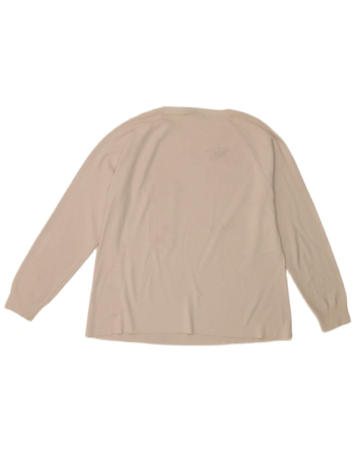 Maglione maglione girocollo da donna Max Mara UK 14 medio bianco sporco