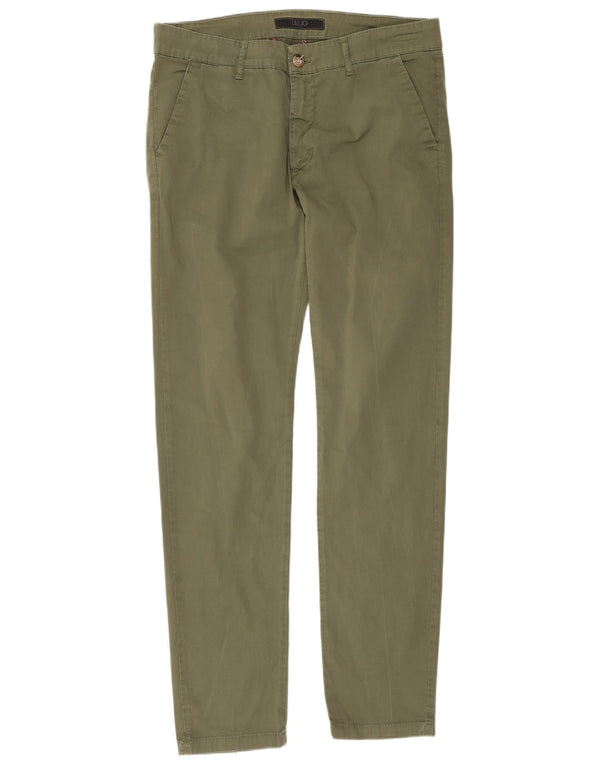 Pantaloni Chino Slim Uomo Liu Jo IT 50 Large W34 L32 Cotone Kaki