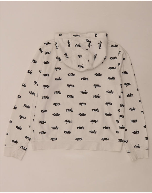 Felpa con cappuccio Nike da ragazzo con grafica standard fit 13-14 anni XL in cotone bianco
