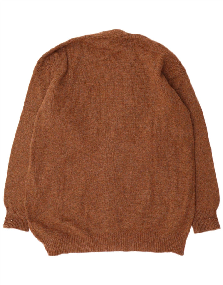 Maglione cardigan da uomo vintage XL marrone