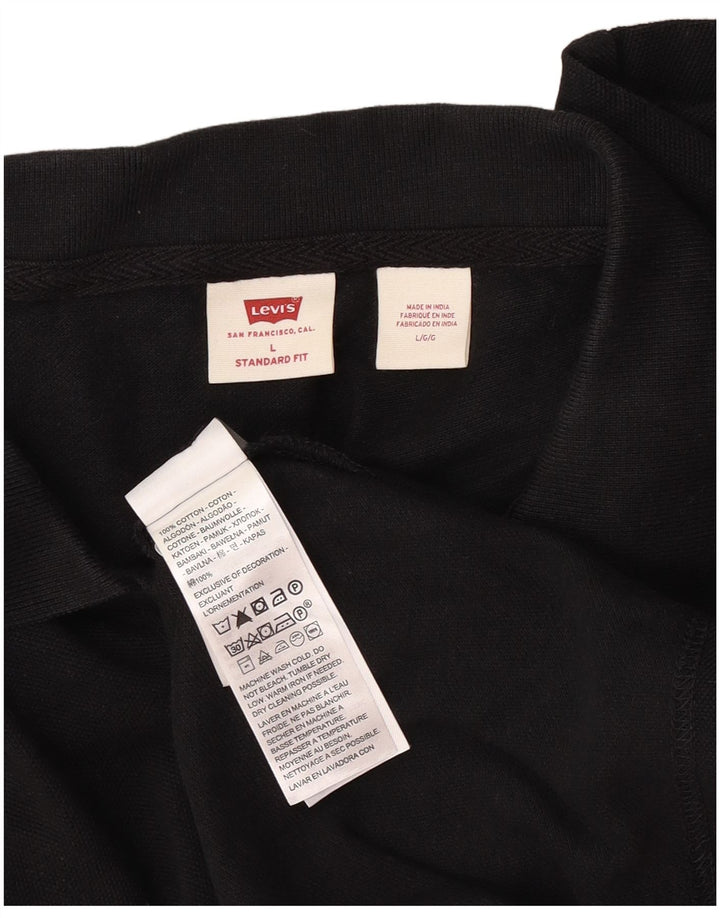 Polo Levi's da uomo vestibilità standard, taglia grande, in cotone nero