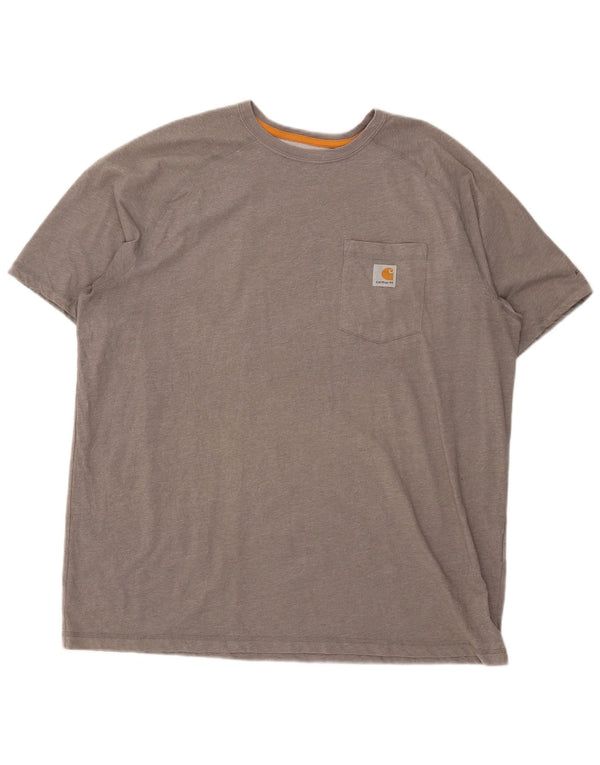 T-shirt Carhartt da uomo dalla vestibilità rilassata, XL, in poliestere grigio