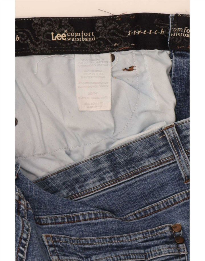 Jeans dritti elasticizzati da donna Lee W38 L29 cotone blu