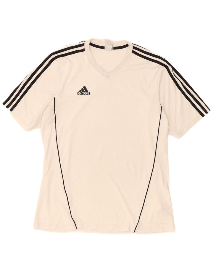 T-shirt Adidas Climalite da uomo, grande, in poliestere bianco