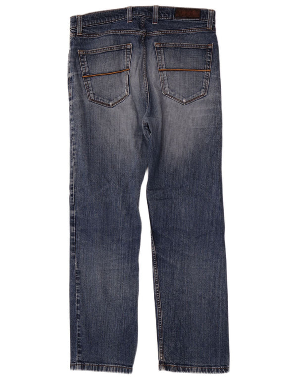 Jeans dritti regolari da uomo Marks & Spencer W34 L29 cotone blu